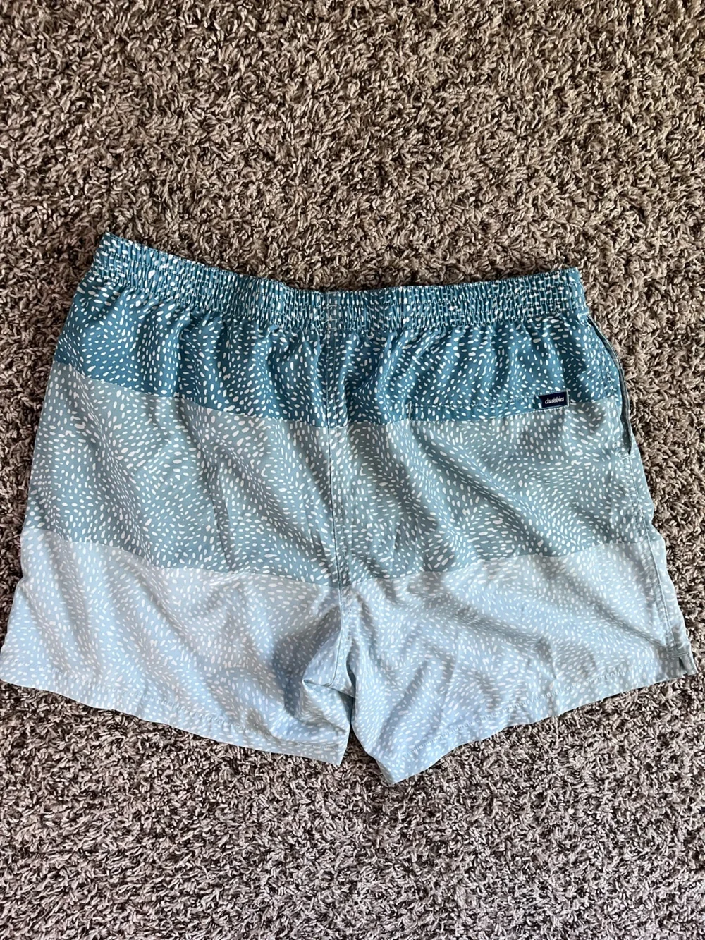 Chubbies Mens XXL Swim Trunks Blue Speckled Colorblock 5.5 Inseam Mesh Lining